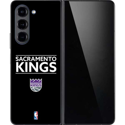 NBA Sacramento Kings Standard - Black Galaxy Z Fold5 5G Skin
